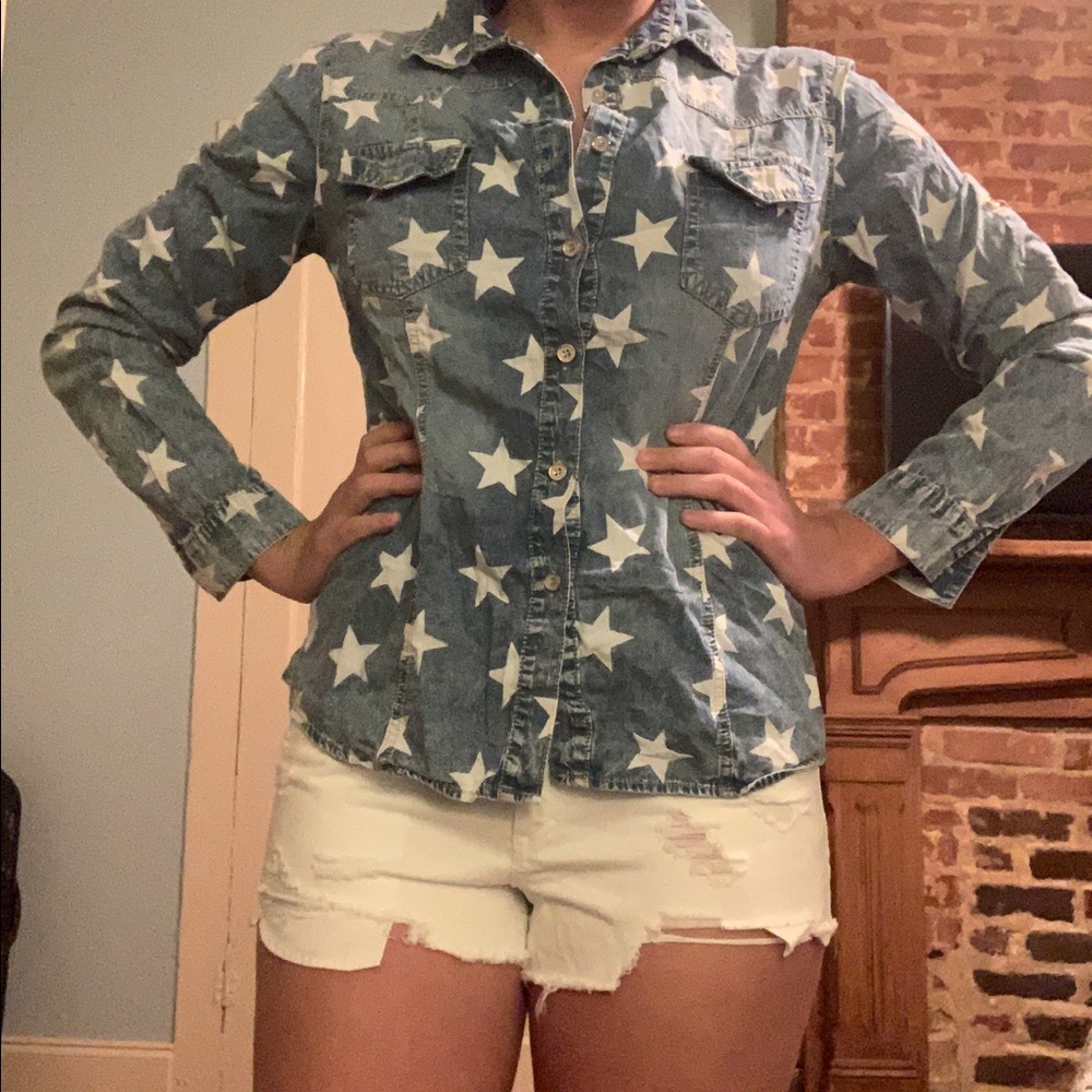 Chambray Stars button up